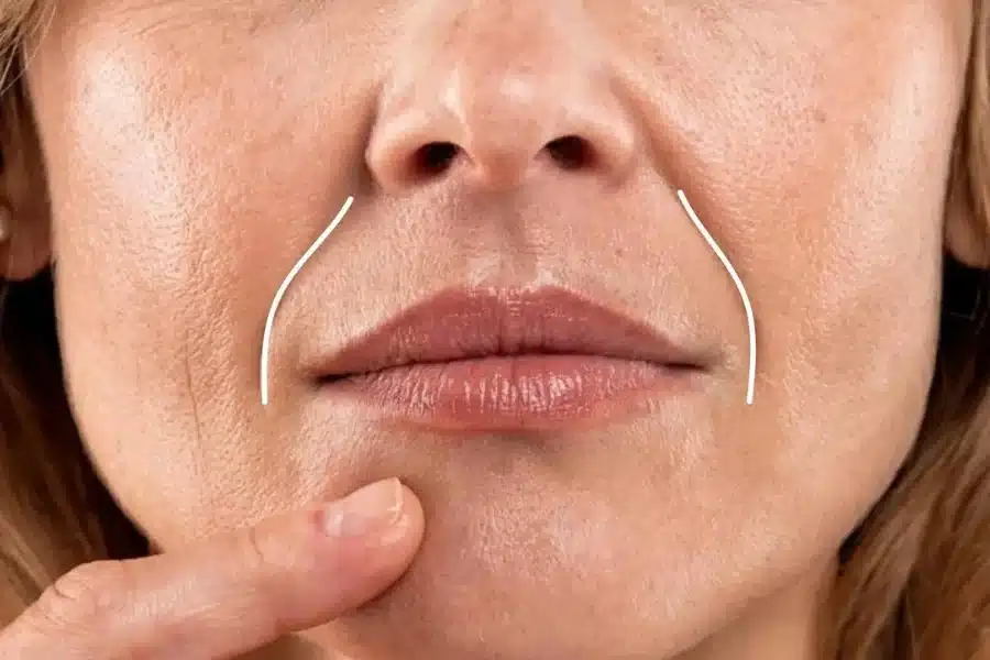 Rãnh cười là nhược điểm khiến cho gương mặt trở nên già nua, thiếu sức sống